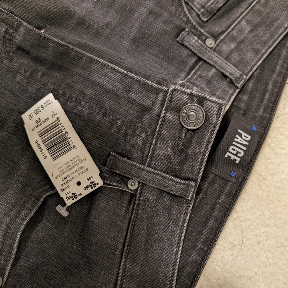 *MOVING SALE*- NWT Paige Denim Sarah Slim Jeans- Black size 25 - Picture 6 of 7